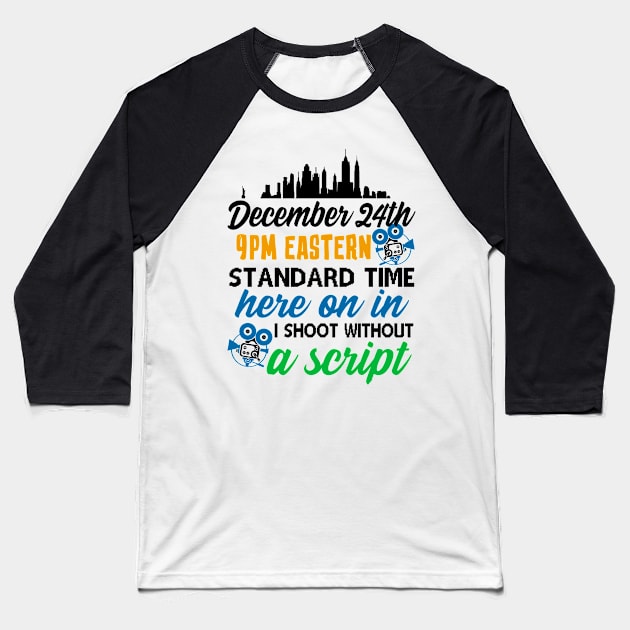 Broadway Ugly Christmas Sweater Baseball T-Shirt by KsuAnn